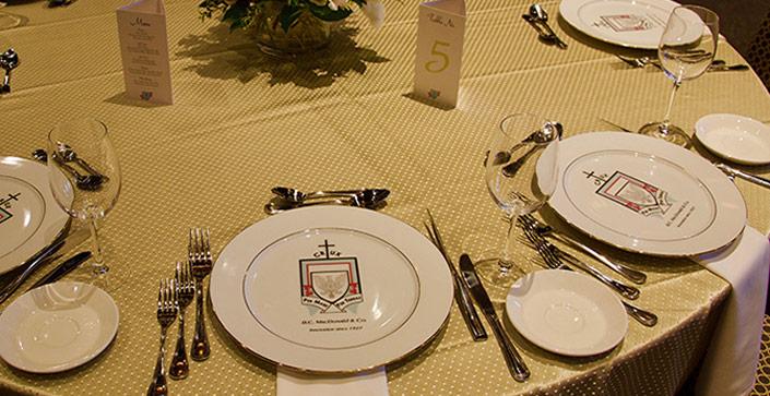 Custom printed ceramic place settings