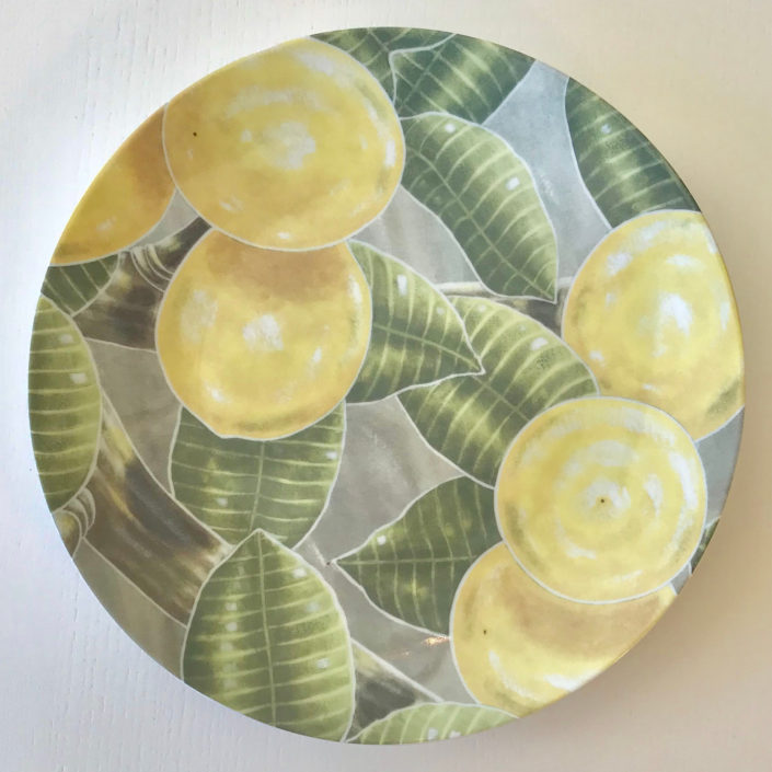 Custom Ceramic Plate With Lemon Tree Decal